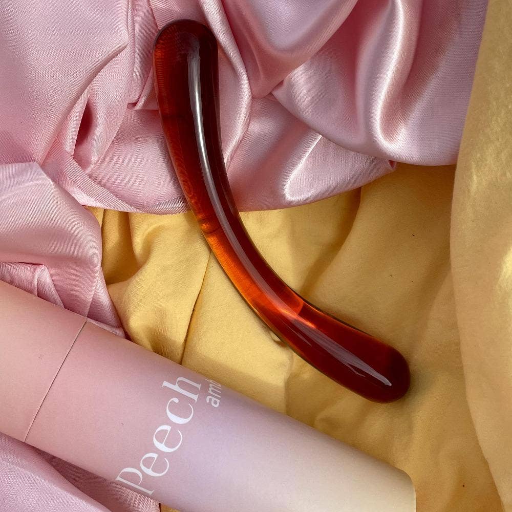 Amber Handmade Glass Wand by Peech - pleasure wand product photo 2