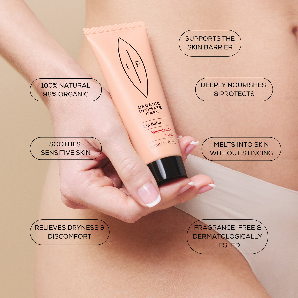 Intimate Lip Balm - Macadamia & Oat - vulva balm product photo 5