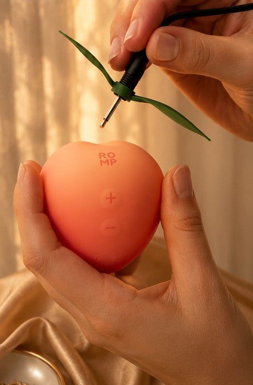 Pink Peach Pleasure Air Stimulator - air pulse toy product photo 4