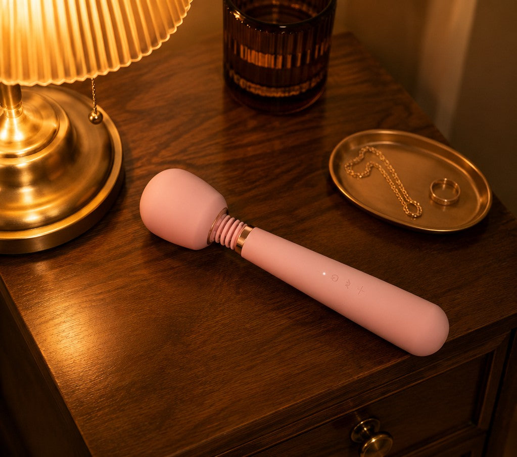 Soft Wand Massage Vibrator in Pink Rose - external vibrator product photo 1