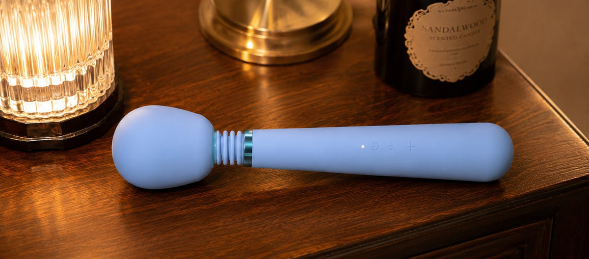 Soft Wand Massage Vibrator in Sky Blue - external vibrator product photo 3