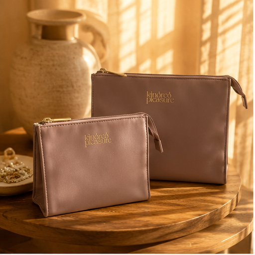 The Kindred Keeper Vegan Leather Storage Bag, product set together