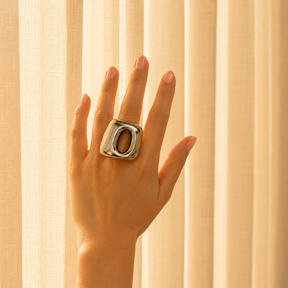 Unbound Flick Wearable Ring Vibrator in Silver Palladium - wearable pleasure product photo 1